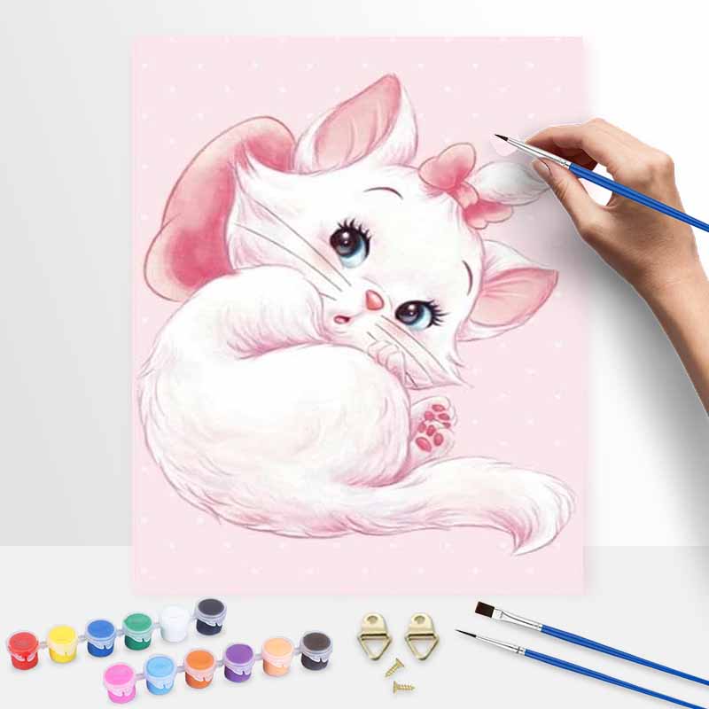 Disney Marie Cat Digital Oil Painting Art Handmade Diy Gift Home Decoration