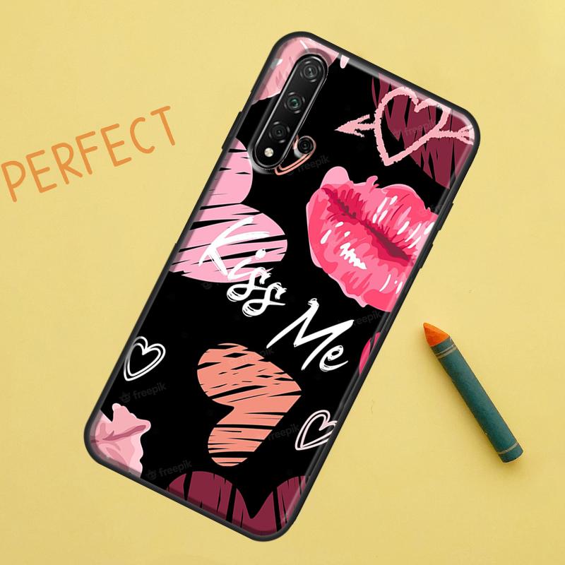 

Lipstick Love Fashion For Huawei Nova Y91 Y70 Y72 Y73 Y60 Y90 Y61 8i 7i 11i 12i 12s 9 10 SE P20 P30 P40 Lite Case Huawei Nova Y72