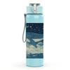 1PC Whale Cloud Sky Landscape Print 750ml Color Plastic Sports Water Bottle Leakproof Flip Straw Lid Suitable for Sports Office Home Use