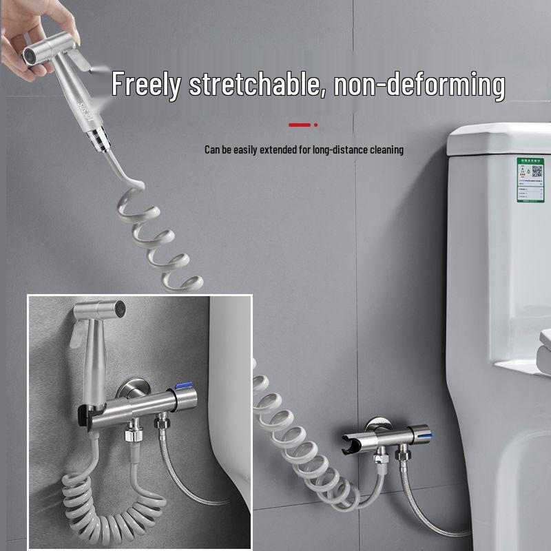 High-Pressure Toilet & Bidet Sprayer with Faucet Angle Valve