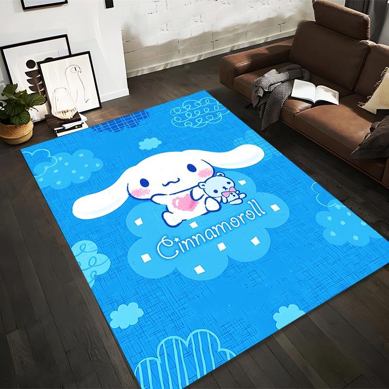 

Cute Cartoon Blue Carpet with Cinnamoroll and Toy Bear1Cloud Pattern Background Suitable for use as an anti-slip1 for1room and bedroom sofas 40x60cm( 15x23in )