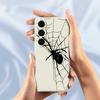 For Samsung Galaxy S25+ Case Spider Pattern Printing Straight Edge TPU Phone Back Cover