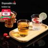 Jinyuan 240ML Disposable Hard Plastic Stepped Aviation Cups (60 Count)