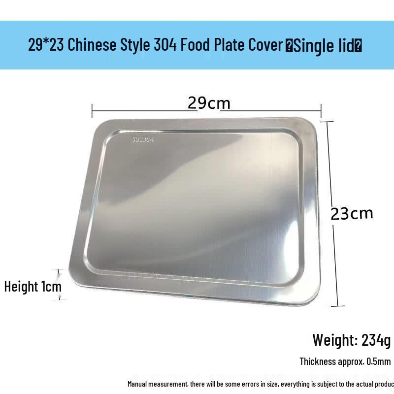 Thickened Stainless Steel Divided Lunch Box Tray