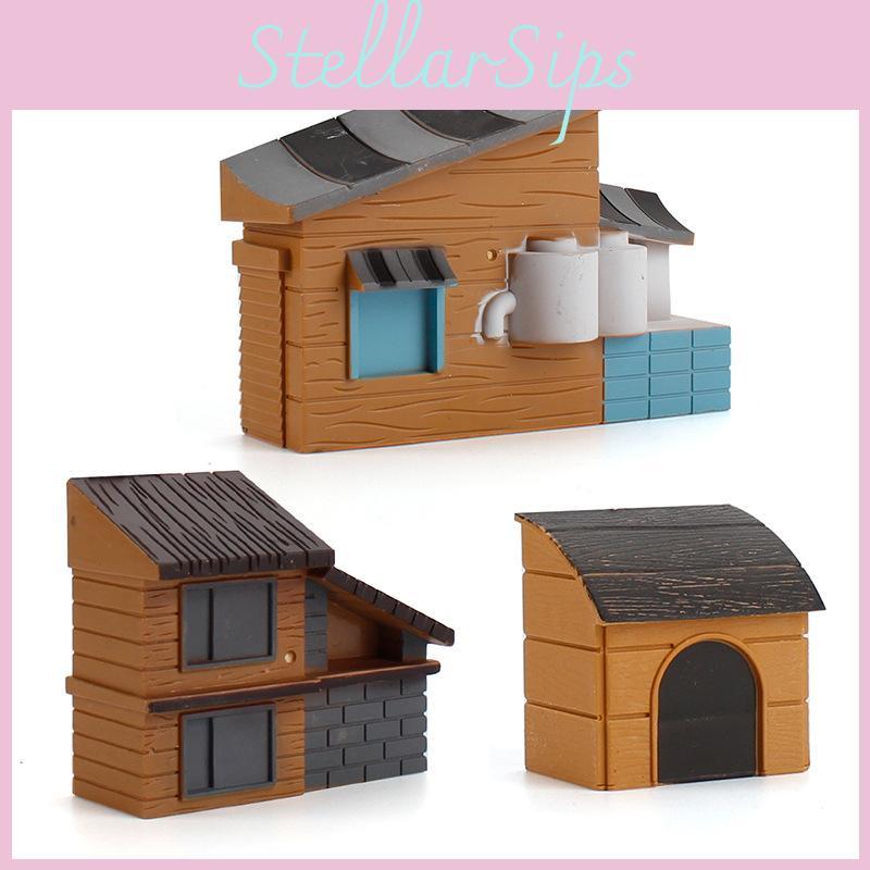 Fence Fruit Simulation Tree Water Grass House Micro Scene Model Ornament