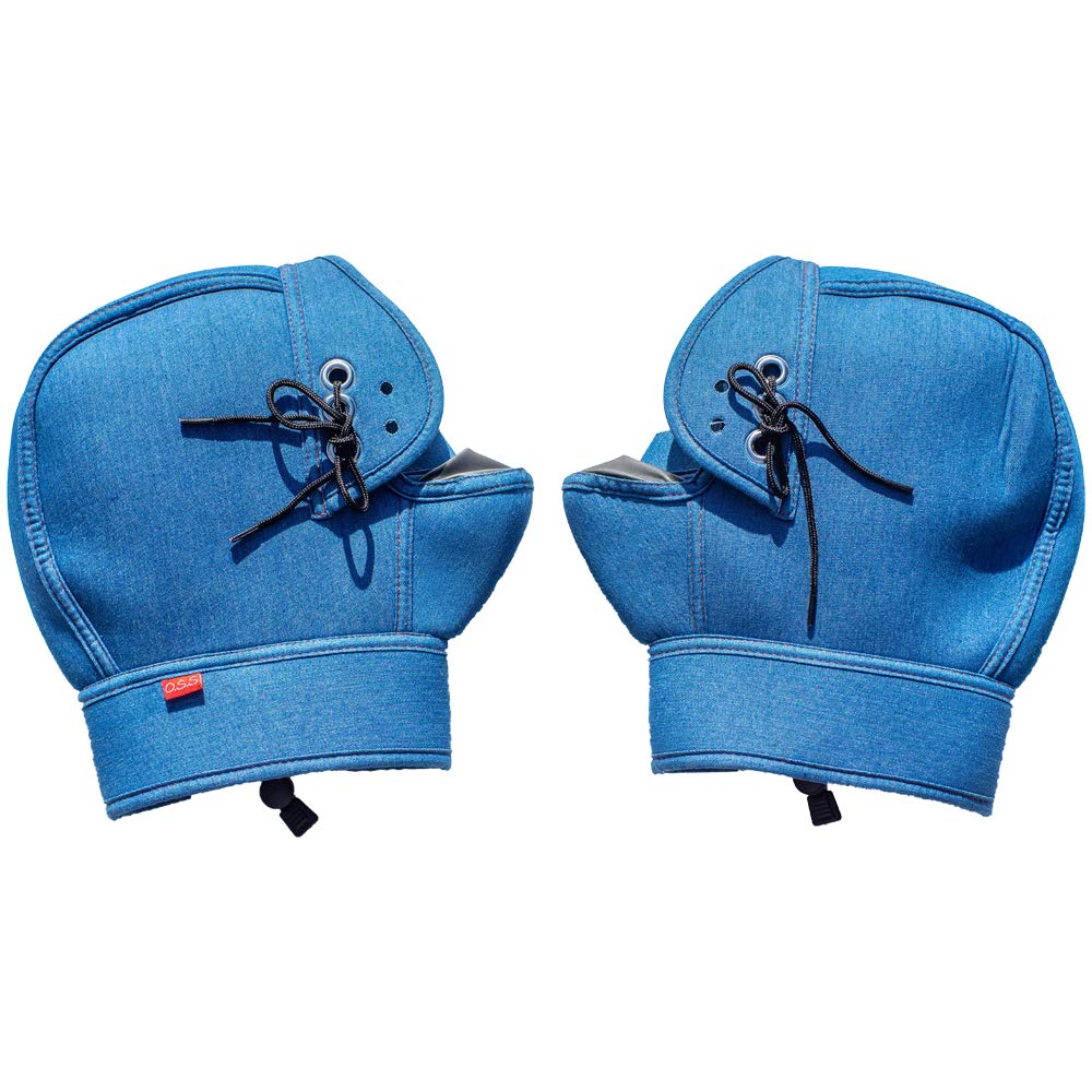 

INFIMO DHC-03 Denim Type Neoprene Motorcycle Steering Wheel Cover, Waterproof, Cold Protection, Blue