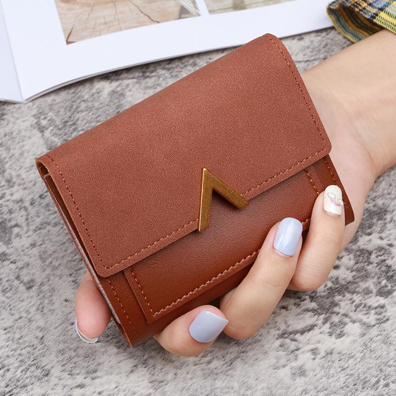 Korean-Style Vintage PU Leather Women's Short Wallet and Card Holder