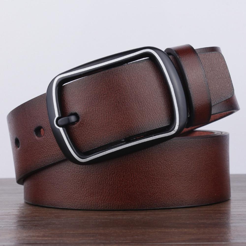 Adjustable Men Belt Durable Trousers Belt Classic Style Pin Buckle Belt  Male