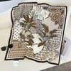 68Cm Jungle Animal Printed Scarf Women'S Spring And Summer Thin Imitation Silk Scarf Retro Versatile Headscarf Shawl