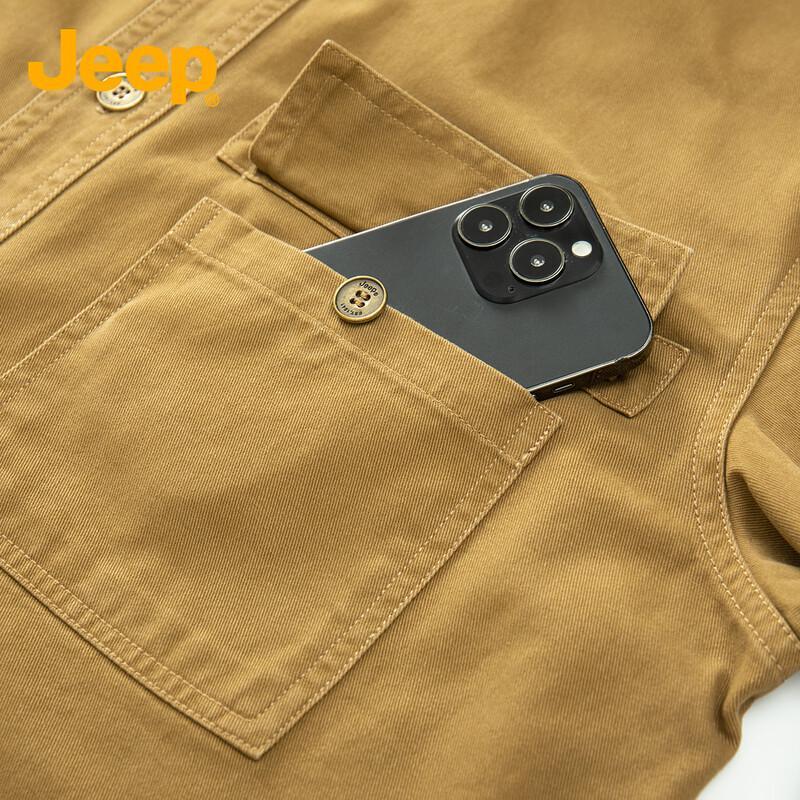 JEEP Men's Casual Loose Fit Long Sleeve Shirt