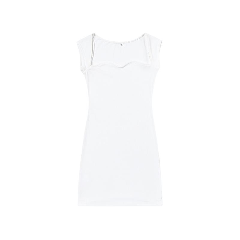 Spring European American Women's Sexy Sleeveless Bodycon Knit Dress