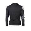 Men's Casual Long-sleeved Wind Hit The Color Stitching Hedging Sweater