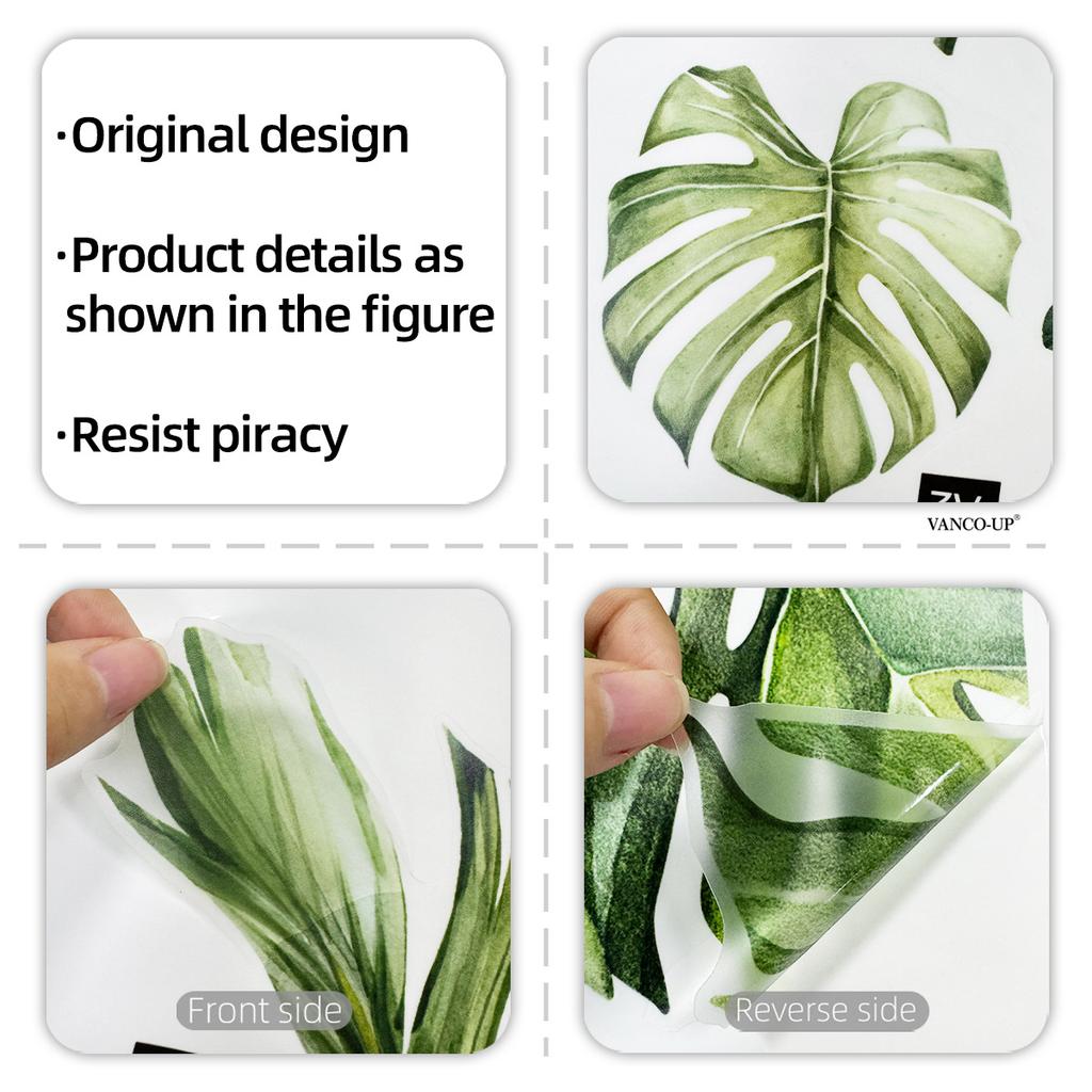 Green Plant Wall Sticker Creative Nordic Stickers Living Room Sofa Bedroom Background Wall Decor Self-Adhesive House Decoration