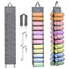 24 Pockets Dual-Sided Hanging Storage Bag Wardrobe Door Back Leggings Vest Towels Organizer
