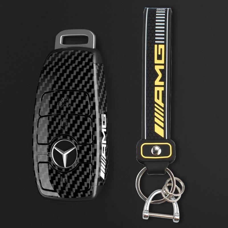 Car Key Rings For Mercedes Benz AMG A B C E S Class W204 W205 W177 W222 GLC CLE CLA GLB GLC GLS Car Key Case Cover Holder Shell