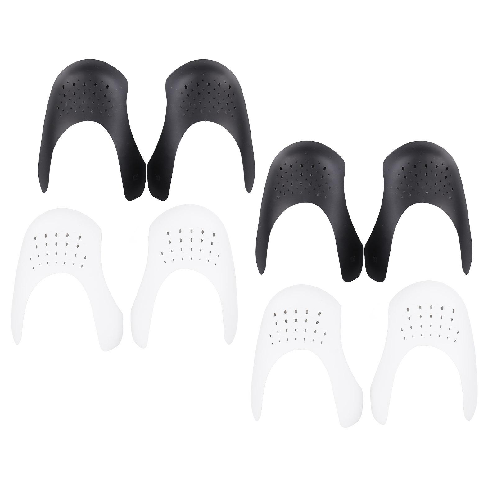

4 Pairs Shoe Inserts Guard Cuttable Reduce Crease Sneaker Shoes Protector Shaper White Black