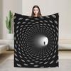 Whirlpool Dizziness Pattern Plush Blanket Girls Boys  Flannel Bedding Throws For Bedroom Warm Soft Custom DIY Quality Gift Idea