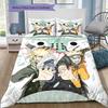Cartoon Pattern Bedding Quilt Set Quilt Cover Pillowcase Home Decoration Birthday Gift (1 * duvet cover + 2 * pillowcase, without core)
