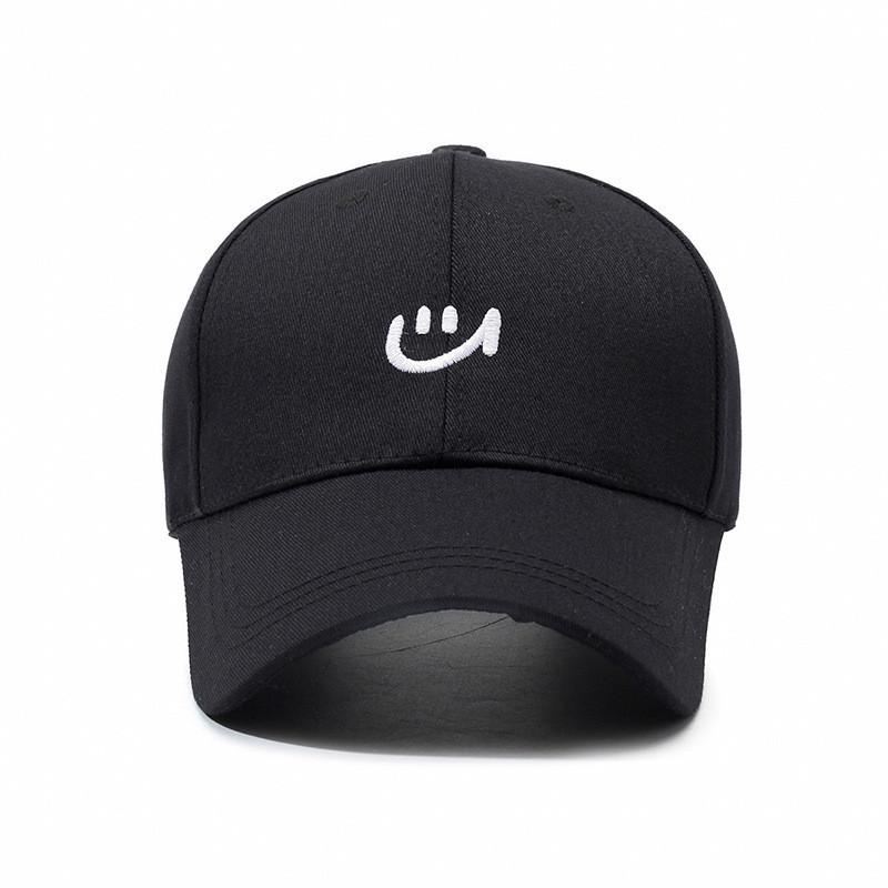 Smiling Face Cap With Curved Brim And Adjustable Fit For Summer Outdoor Activities