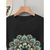 European sizes Elegant Artistic Print Women's Short-Sleeve T-Shirt