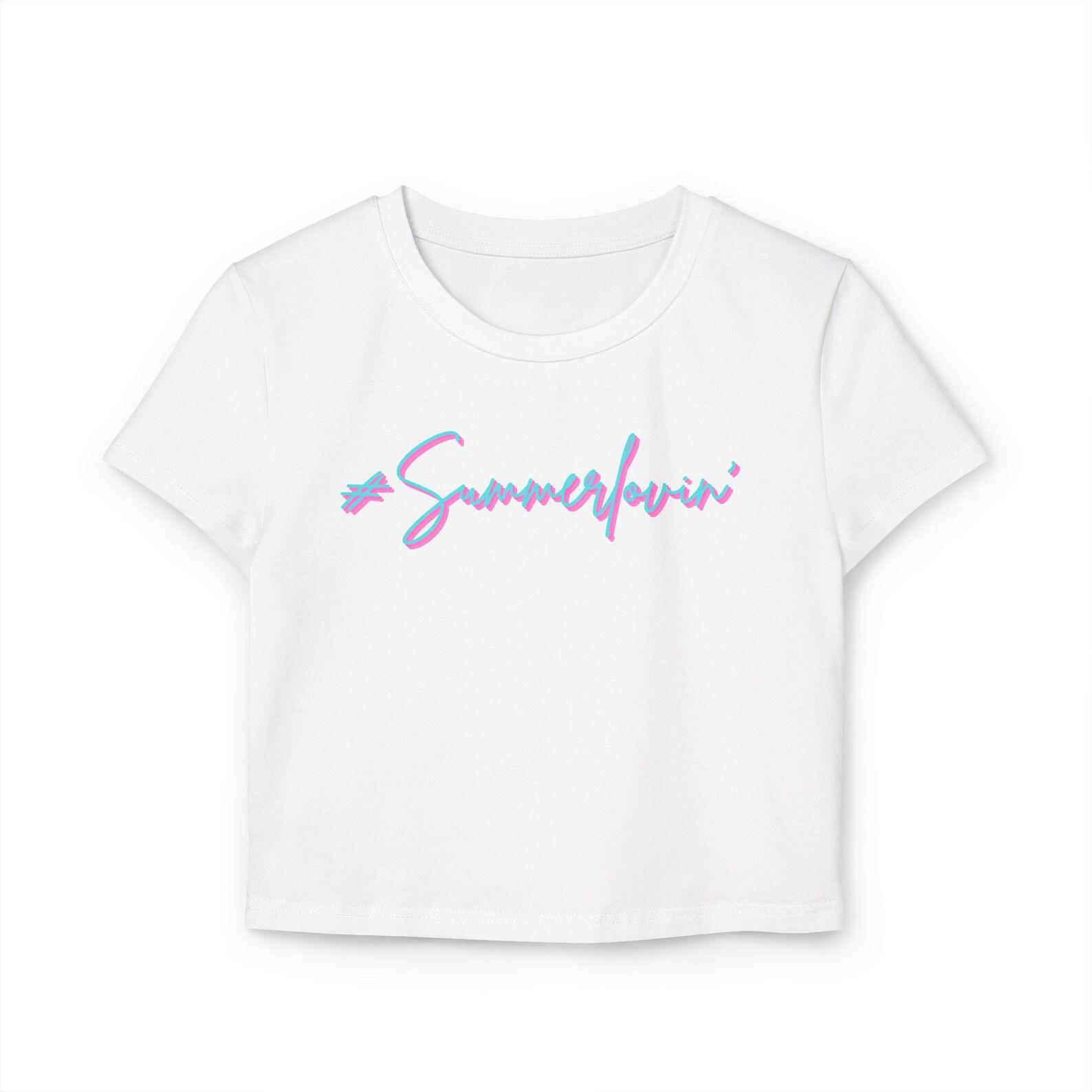 Summer Vibes Organic Cotton Baby Tee: Trendy Crop Top 150
