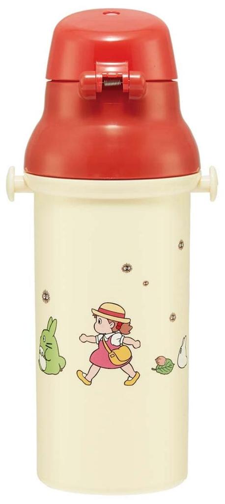 Skater Children's Water Bottle, 480ml, Direct Drinking, Plastic, One-Touch Operation, Dishwasher Safe, Made in Japan, Ghibli Totoro, Mei, Girl's