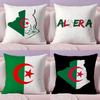 Algeria Flag National Cushion Cover Plush Fabric Soft Double-Sided Printed Invisible Zipper Sofa Pillow Case Home Decor