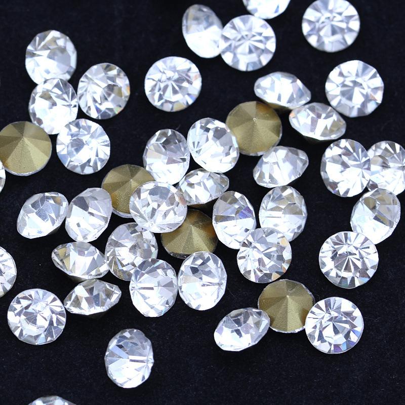 

Стеклянные украшения для ногтей с заостренным дном из стразов, цветные бриллианты с золотым дном, круглые бриллианты, безделушки для дизайна ногтей, аксессуары для дизайна ногтей SS38 about 8MM #144 pieces