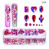 New 12 Grid Nail Drill Irregular Flat Bottomed Rhinestone AB Nail Accessory Nail Decoration