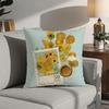Starry Sky Van Gogh Art Oil Painting Pillow Case 3D Print Polyester Fiber 40*40Cm Home Sofa Throw Decoration Festival Gift