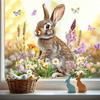 Cartoon Ostern 3D Blume Fensteraufkleber Zimmer Fensterdekoration Haftfrei Statische Aufkleber