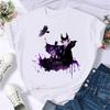 Cartoon Disney Spoof Villains Princess Print Blouse Women 90S Tshirt Summer Harajuku White Ladies T Shirts Female Y2k Tops Gift