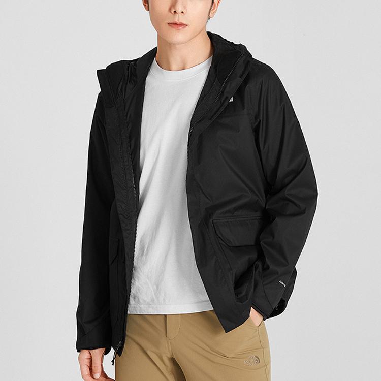 The North Face Outdoor Hiking Waterproof, Windproof, And Breathable Windbreaker Jacket Men's Black NF0A497J-JK3