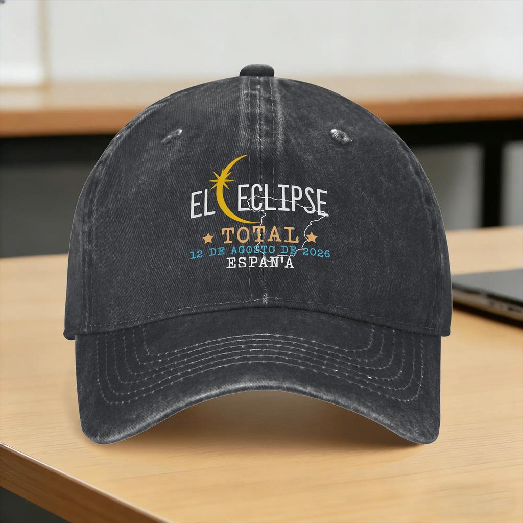 Spain Total Solar Eclipse Casual Baseball Cap For Women Unisex Summer Hunting Camping Trucker Trendy Hot Sale Baseball Caps