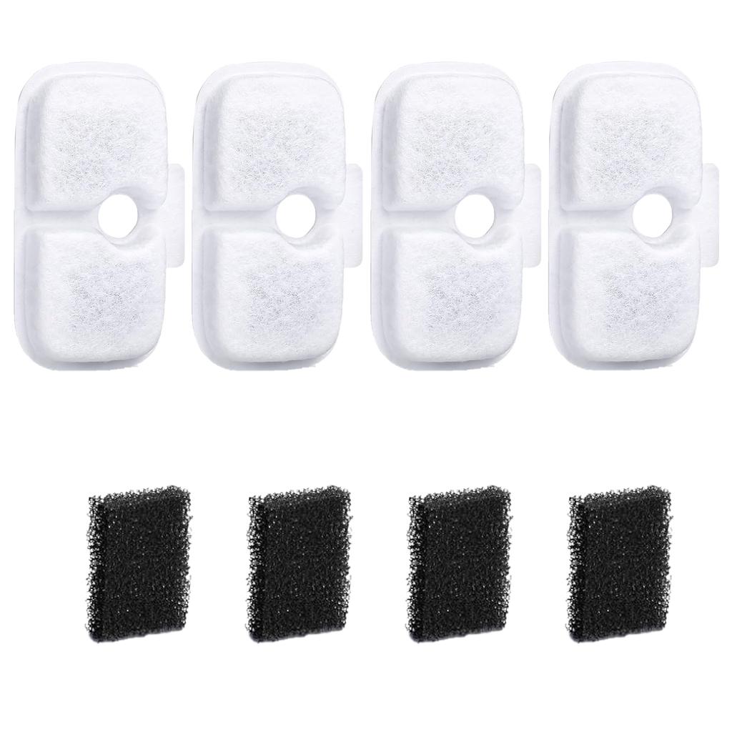 Set of 4 Replacement Filter for Automatic Pet Fountain Cats Water Fountain Water Source for Kittens Water Dispenser