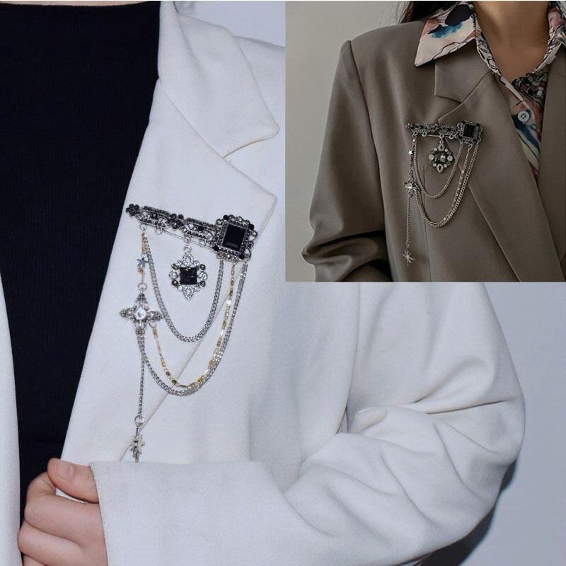 

Нагрудная цепочка в форме ключа в стиле ретро, ​​корейская 1 шт., брошь, аксессуары для пальто