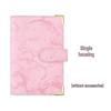 Marble Pattern A6 PU Leather 6-Hole Binder Journal Notebook for Cash Budget