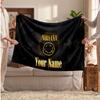 Nirvana Flannel Blanket, Custom Name Text Personalized Soft Throw Blanket Home Decor Gift