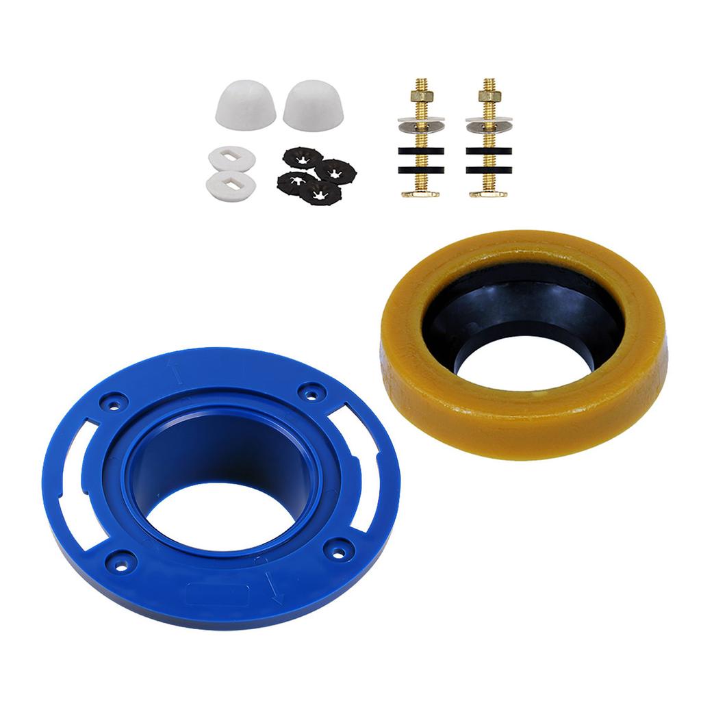 Toalettflensringer sett Med Bolter Tetning Gummi Toalett Installasjon Flens Tetningssett for Lekkasjefri Baderomsinstallasjon