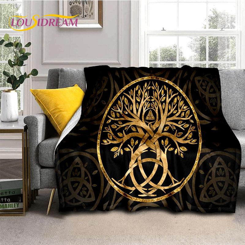 Tree of Life Nature Viking Yggdrasil Norse Soft Flannel Blankets,Throw Blanket Comfortable Blanket for Picnic Beds Home Bedroom