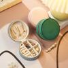 In Stock: Portable Velvet Round Jewelry Storage Box for Necklaces and Earrings