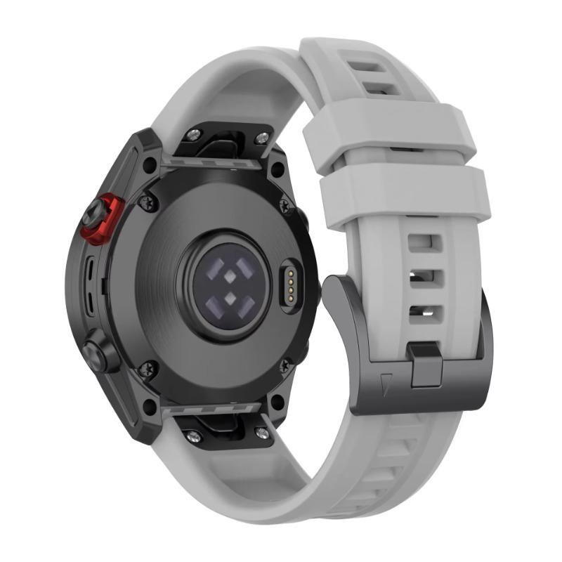 

QuickFit 22mm 26mm Silicone Strap for Garmin Tactix 8 Fenix E 8 7X 7 6 6X/Epix Pro Gen 2 51mm 47mm/Enduro 3 Comfortable Correa Garmin instinct 2X сірий