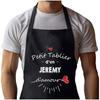 Tablier De Cuisine - Jeremy D'amour - Noir - Coton Résistant - Impression Bretonne