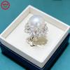 s925Sterling Silver European and American fashion classic elegant pearl flower ring for women Shiny, lustrous micro-inlaid zirconia Suitable for all