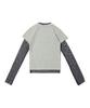 CARGOBROS FOR WOMAN Dot See-Through Long Sleeve Layered Casual Short Sleeve Tee Set (Black/Melange)