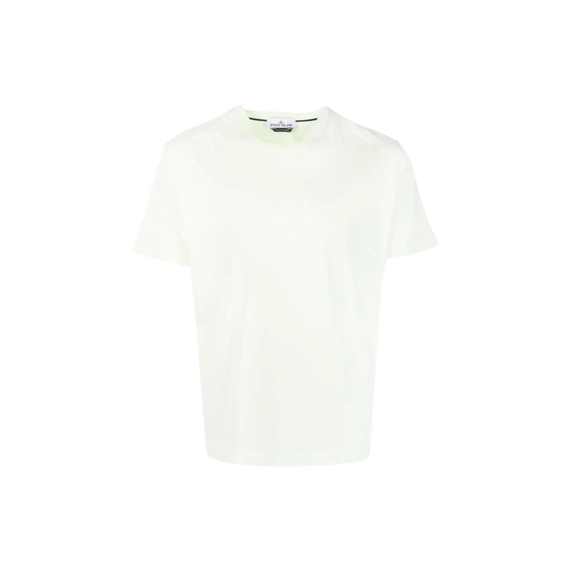 Stone Island Ss23 Letter Print Crew Neck Short Sleeve T-Shirt Men Tops Light-Green 78152NS81-V0052 XL