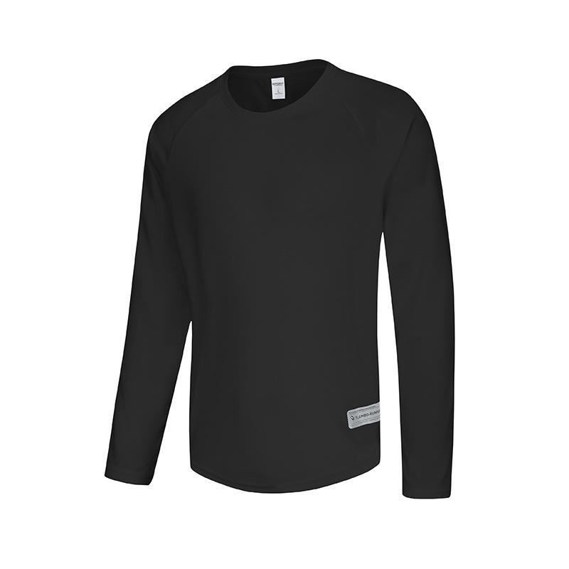 Men's Outdoor Quick-Dry Loose-Fit Long Sleeve Running Shirt - Plus Size, Sweat-Wicking, Marathon Team Uniform for Spring and Autumn Fitness