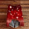 Women's Fashion Christmas Print Lightweight Sweater Casual Long-Sleeve Knit Pullover Top