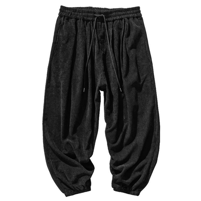 Corduroy Men's Harem Pants Fashion Men Jogging Sweatpants Big Size Cotton Woman Casual Trousers Streetwear Dropshipping
