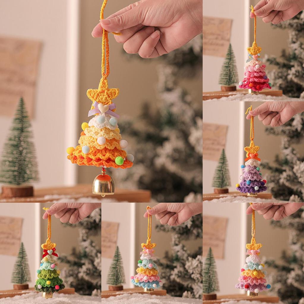 Wool Crochet Christmas Tree Decorations For Cars And Home Holiday Decorations